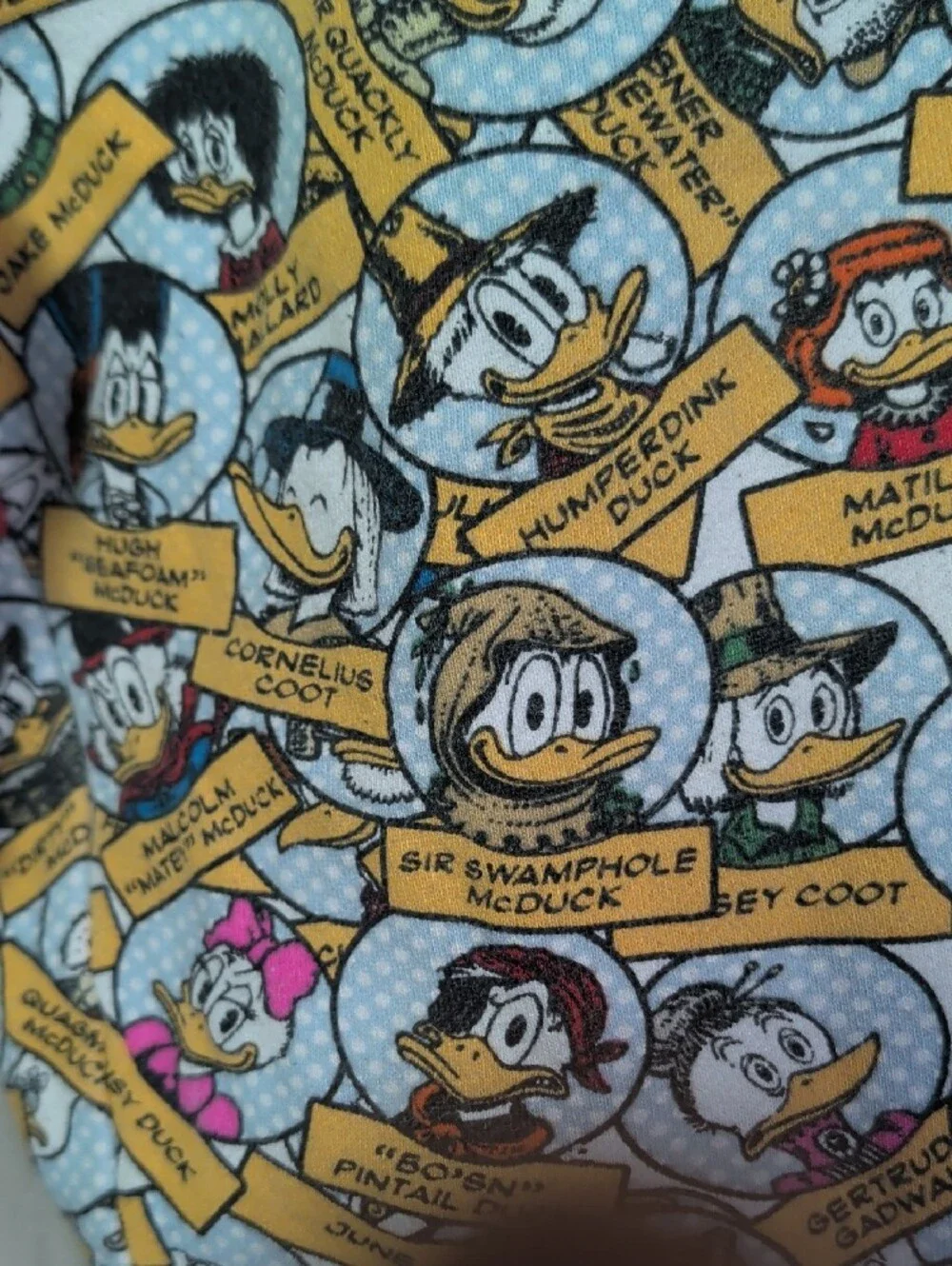 Disney White Jogger Pants with Yellow Character Print
